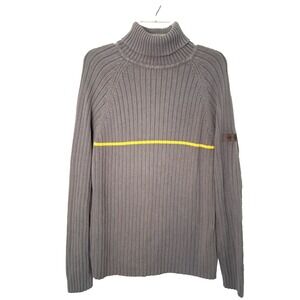 Vintage Ski Doo Bombardier Ribbed Sweater Mens XL Turtleneck Cotton Snowmobile‎